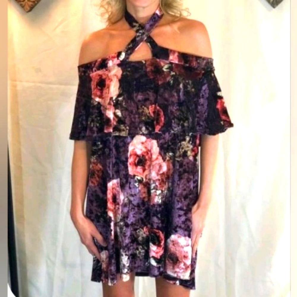Purple Velvet Dress